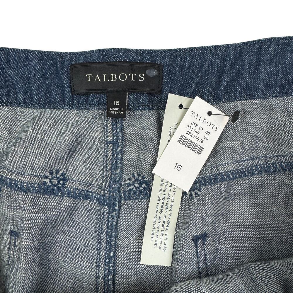 Talbots Embroidered Boho Soft Comfy Lightweight Lyocel Blend Skirt Women's SZ 16 - Picture 4 of 5